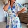 Robe imprimée bleu - Modèle Jess