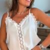 Top blanc broderie  - Modèle Tara
