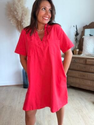 Robe rouge - Modèle Fiona