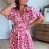 Robe imprimée léopard Fushia - Modèle Suzanne