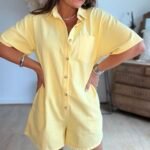 COMBI SHORT CASUAL JAUNE
