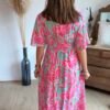 Robe longue imprimée rose  - Modèle Cindy