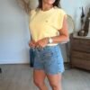 Short en jean poches plaquées - Modèle Serge