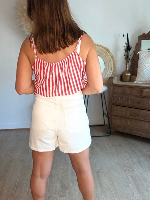 Jupe Short en jean blanc - Modèle Jadene