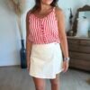 Jupe Short en jean blanc - Modèle Jadene
