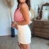 Jupe Short en jean blanc - Modèle Jadene