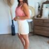 Jupe Short en jean blanc - Modèle Jadene