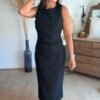 Robe longue noire  - Modèle Malone