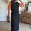 Robe longue noire  - Modèle Malone