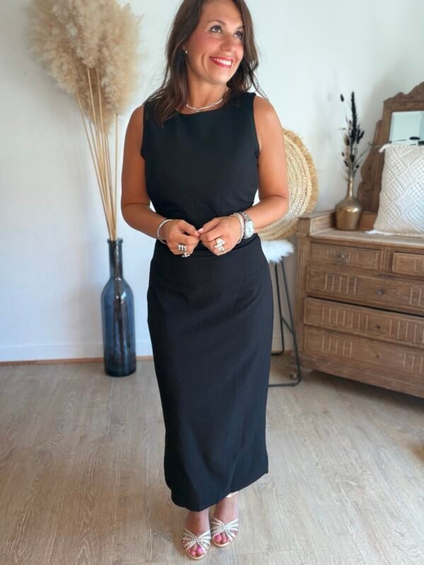 Robe longue noire  - Modèle Malone