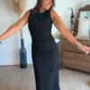 Robe longue noire  - Modèle Malone