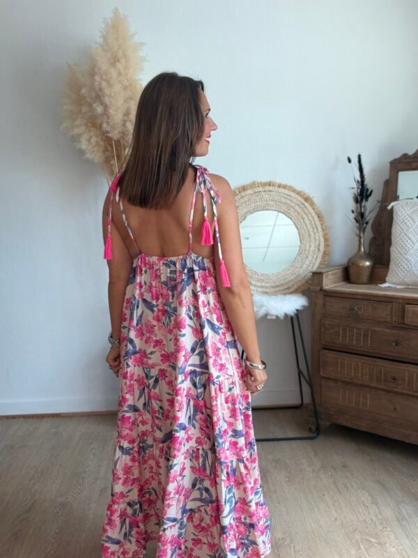 Robe longue fleurie - Modèle Lény