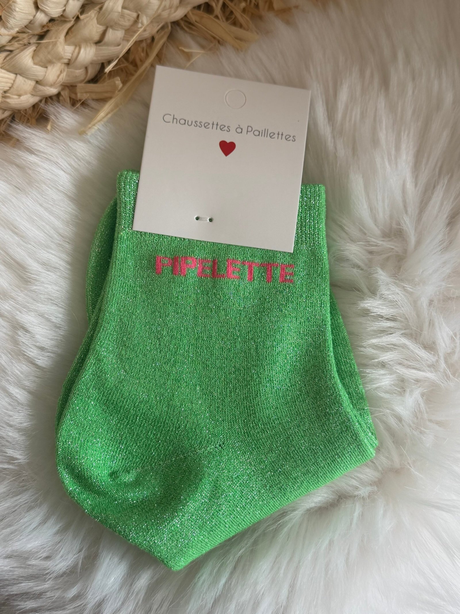Chaussettes à paillettes – Modèle Pipelette