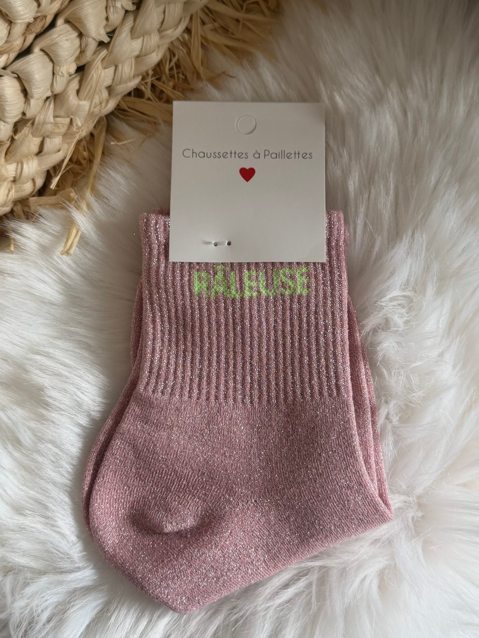 Chaussettes à paillettes – Modèle Râleuse