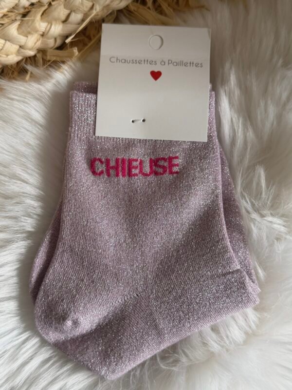 Chaussettes à paillettes - Modèle chieuse