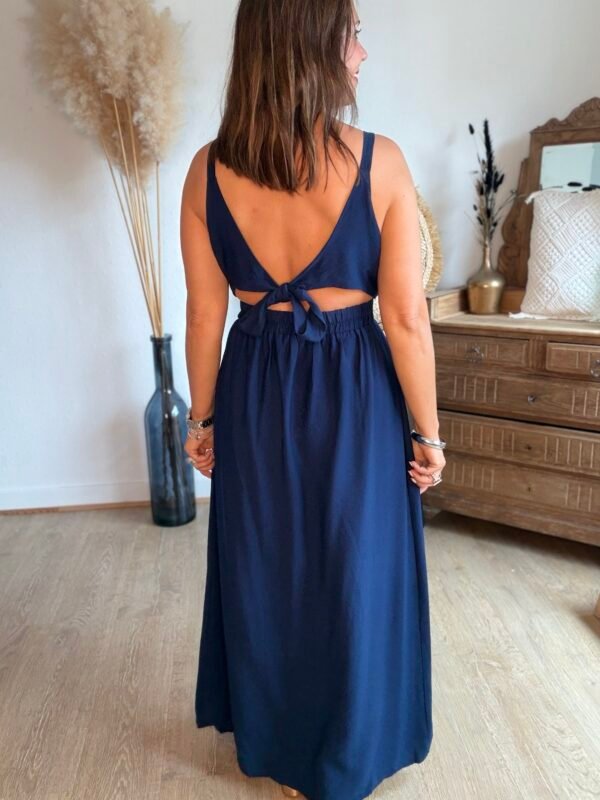 Robe longue bleu marine  - Modèle Isie