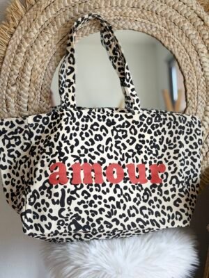 img_5853 Totebag en toile léopard - Modèle Amour
