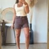 Top en maille beige  - Modèle Charlotte
