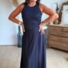 Top bleu marine pailleté - Modèle Paola