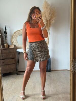 Jupe short léopard - Modèle Jodie