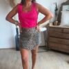 DEBARDEUR FUSHIA Top en maille fushia - Modèle Charlotte