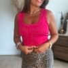 TOP FUSHIA Top en maille fushia - Modèle Charlotte