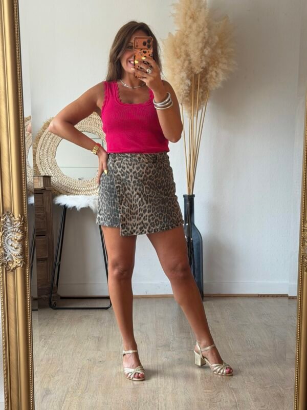 Jupe short léopard - Modèle Jodie