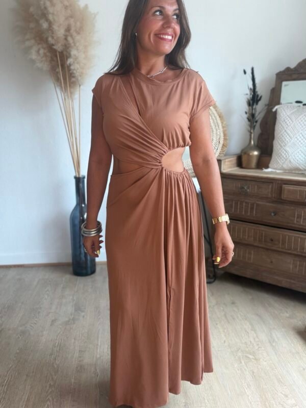Robe longue terracota - Modèle Palma