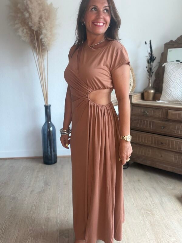 Robe longue terracota - Modèle Palma