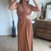 Robe longue terracota - Modèle Palma