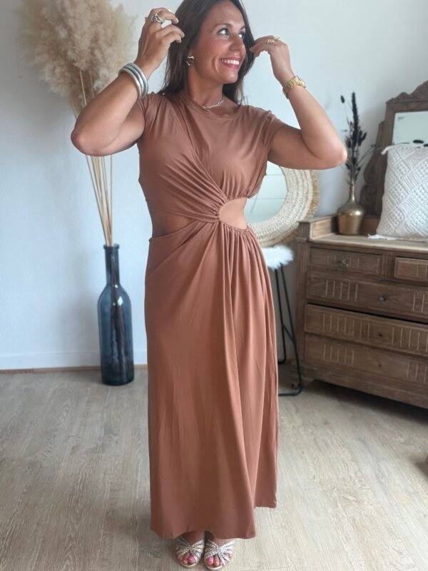 Robe longue terracota - Modèle Palma
