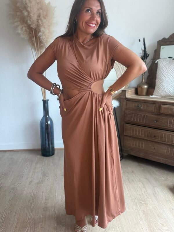Robe longue terracota - Modèle Palma