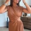 Robe longue terracota - Modèle Palma