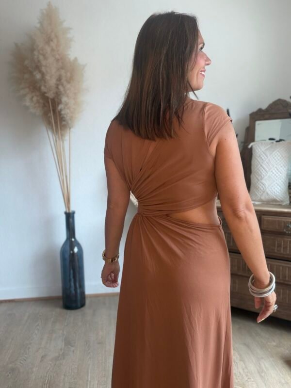 Robe longue terracota - Modèle Palma
