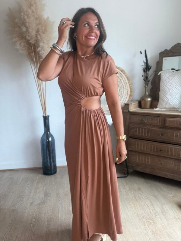 Robe longue terracota - Modèle Palma