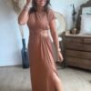 Robe longue terracota - Modèle Palma