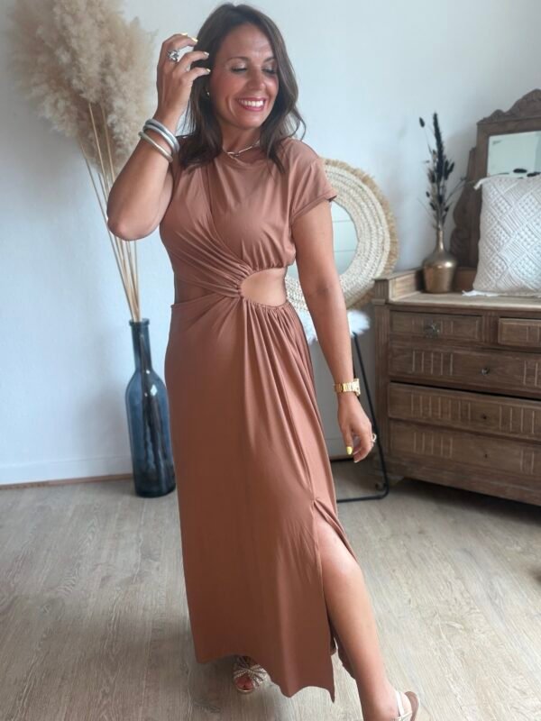 Robe longue terracota - Modèle Palma