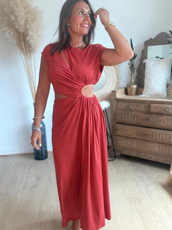 ROBE BRIQUE Robe longue Terracota - Modèle Palma