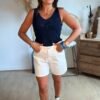 Short en jean blanc - Modèle Valmy