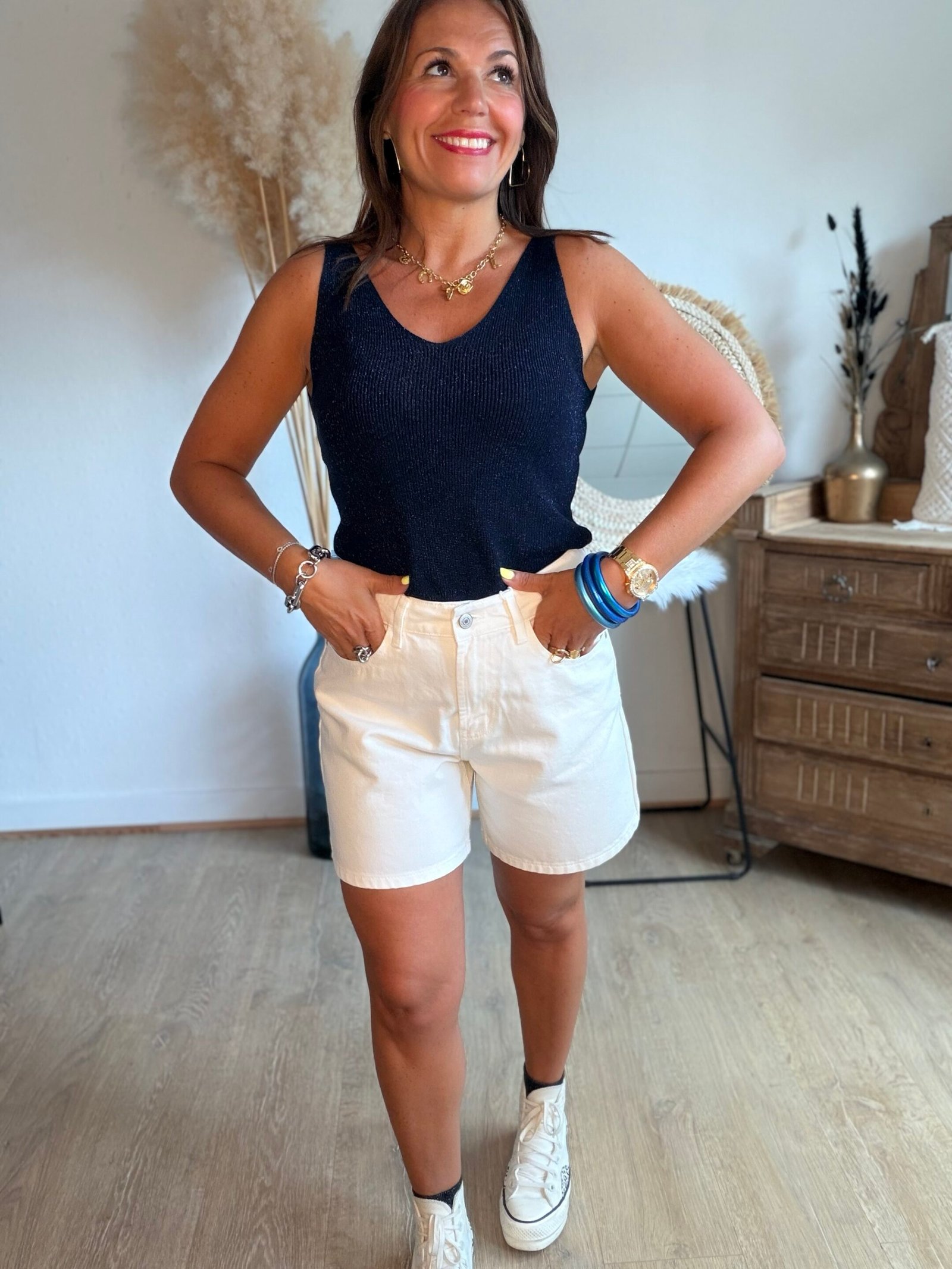 Short en jean blanc – Modèle Valmy