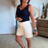 Short en jean blanc - Modèle Valmy