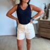 Short en jean blanc - Modèle Valmy