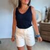 Short en jean blanc - Modèle Valmy