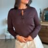 Pull fin chocolat - Modèle Taylor