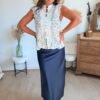 Blouse dentelle blanche asiatique - Modèle Line