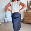 Blouse dentelle blanche asiatique - Modèle Line