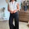 Blouse dentelle blanche asiatique - Modèle Line