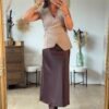 Top sans manches taupe - Modèle Oliver