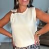 Top sans manches beige - Modèle Jim