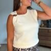 Top sans manches beige - Modèle Jim